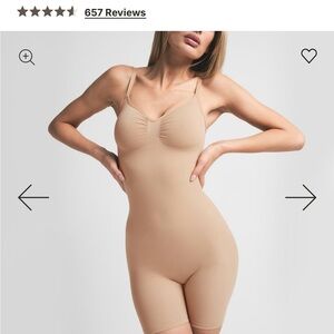 SKIMS Mid Thigh Bodysuit Shapewear 2XL in Clay